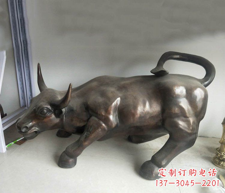 益阳铜雕牛广场动物景观摆件