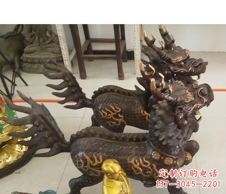 益阳铜雕麒麟招财雕塑