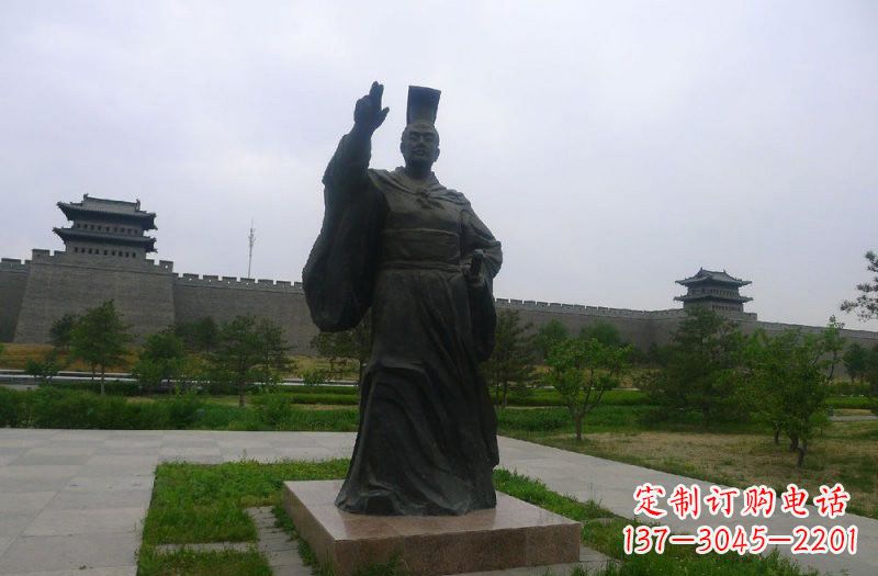益阳铜雕秦始皇古代名人雕塑