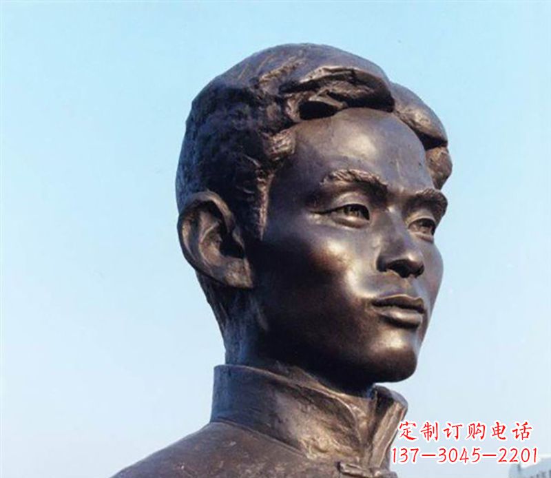 益阳铜雕人物头像