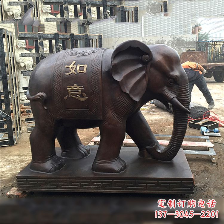 益阳铜雕如意大象