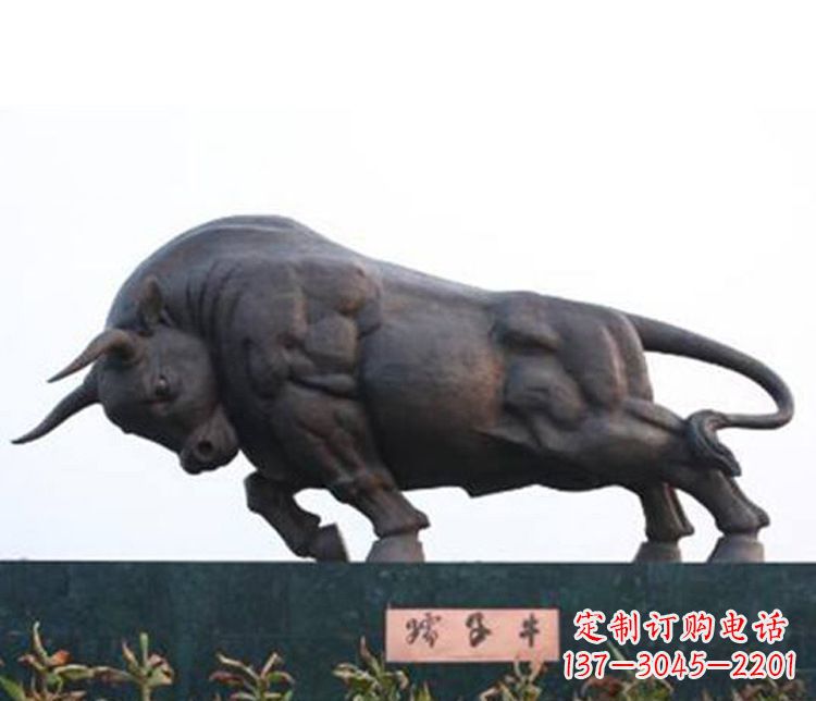 益阳铜雕孺子牛动物雕塑