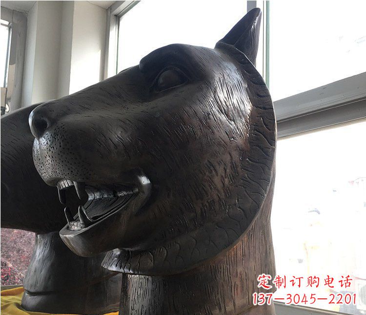 益阳铜雕生肖动物头像雕塑摆件