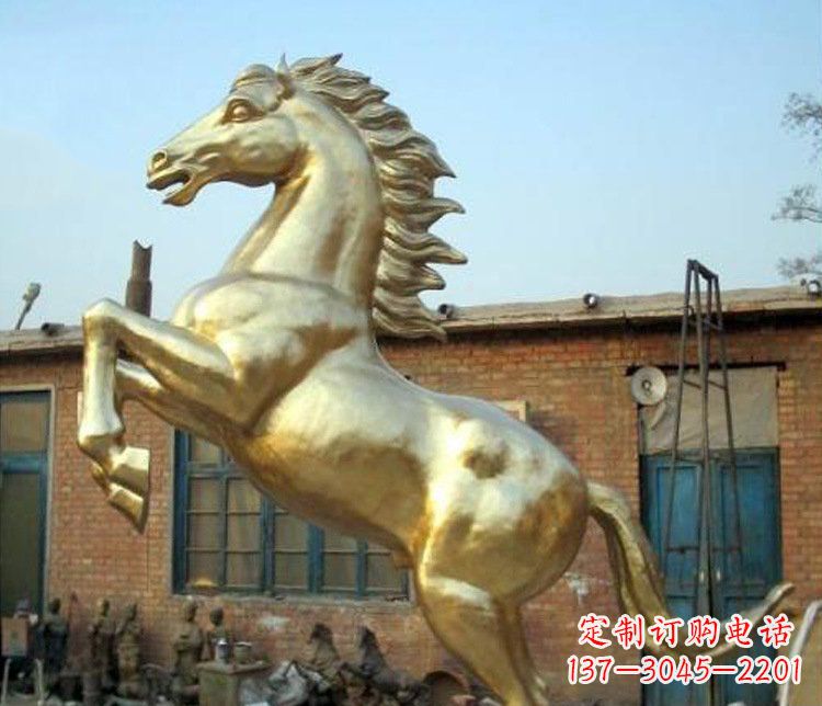 益阳铜雕室商场招财动物马雕塑