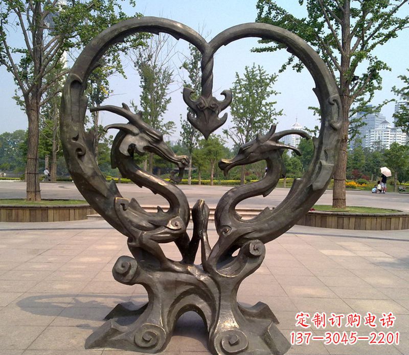 益阳铜雕双龙戏珠