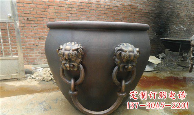益阳铜雕水缸寺庙景观雕塑_2