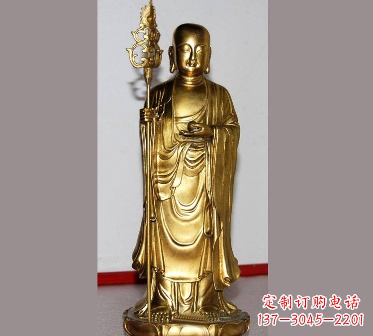 益阳铜雕寺庙佛堂地藏菩萨