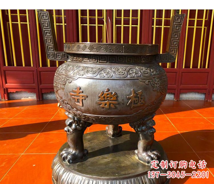 益阳铜雕寺庙景观香炉