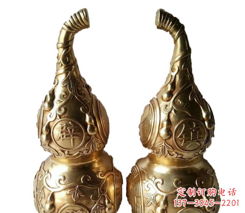 益阳铜雕寺庙平安葫芦雕塑