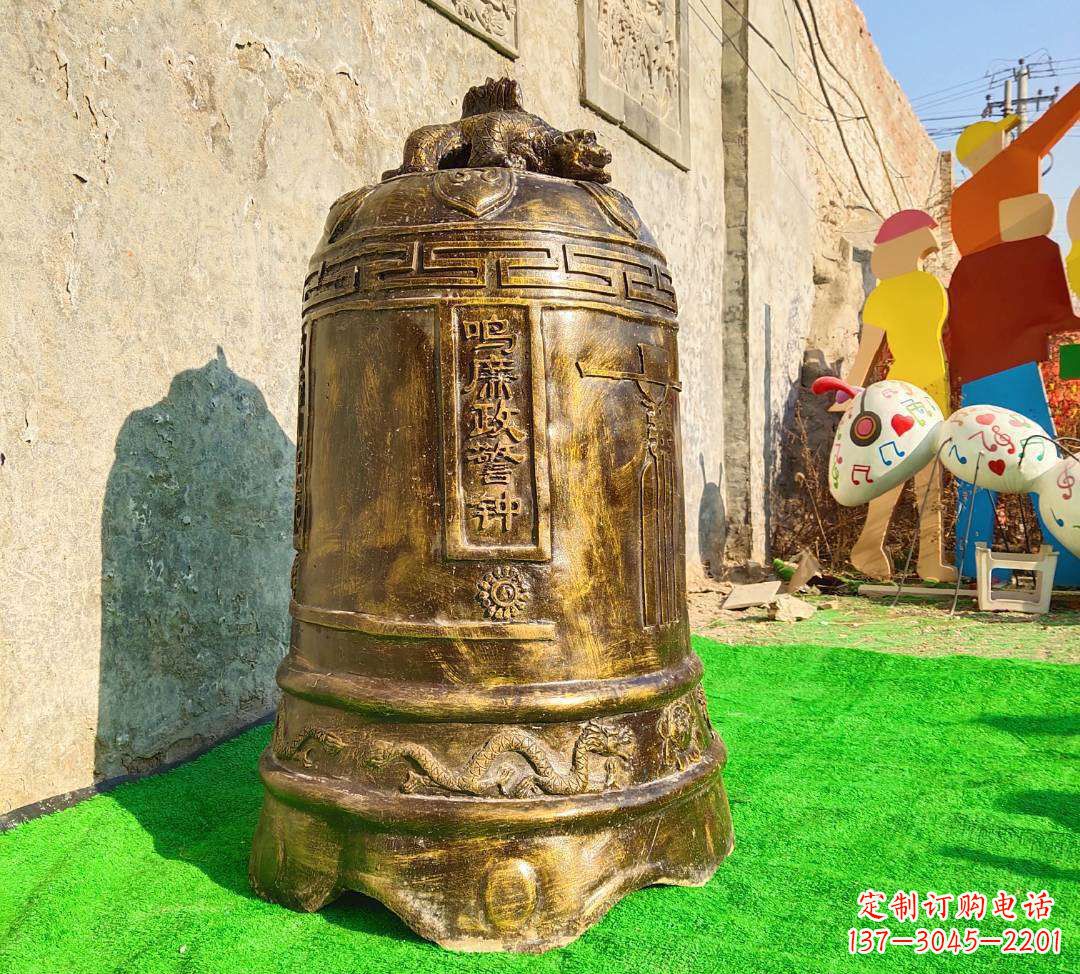 益阳铜雕寺庙警钟雕塑摆件