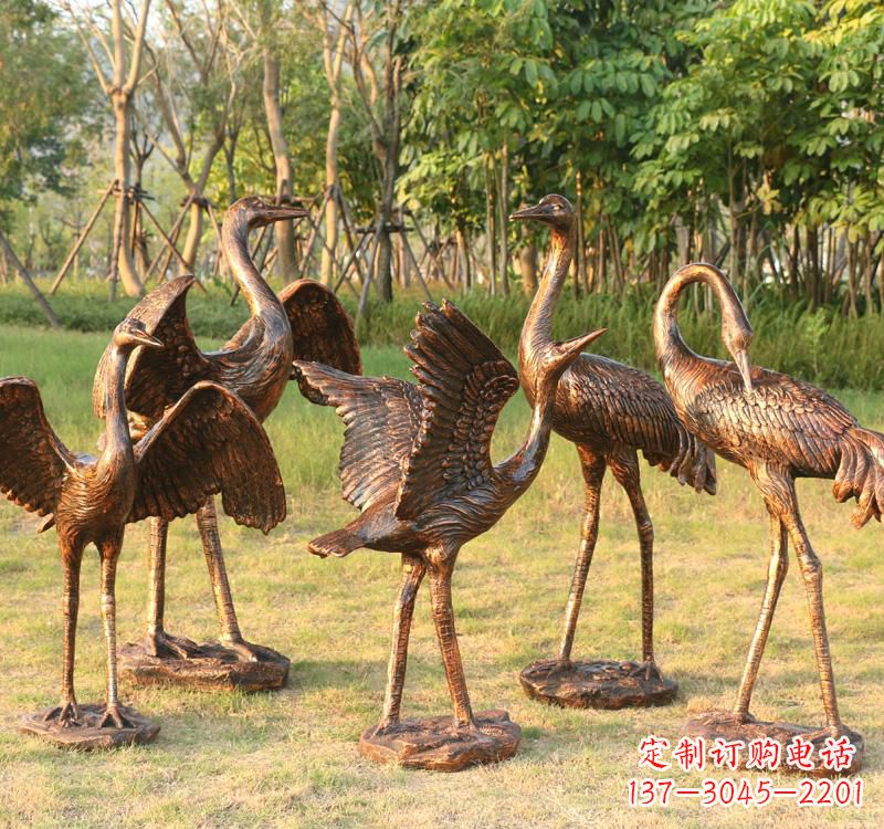益阳铜雕仙鹤222