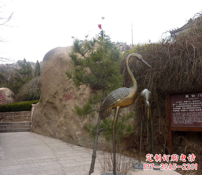 益阳铜雕仙鹤