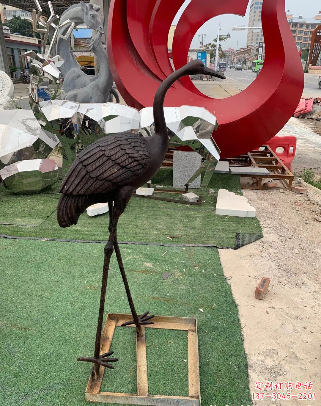 益阳铜雕仙鹤2221