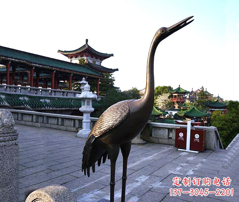 益阳铜雕仙鹤雕塑