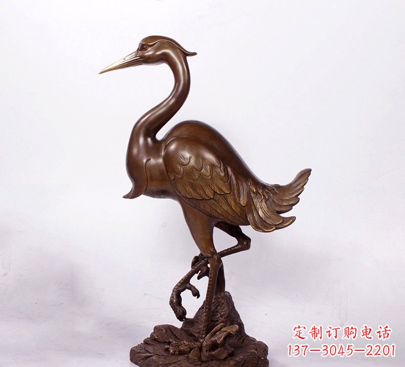 益阳铜雕仙鹤动物雕塑