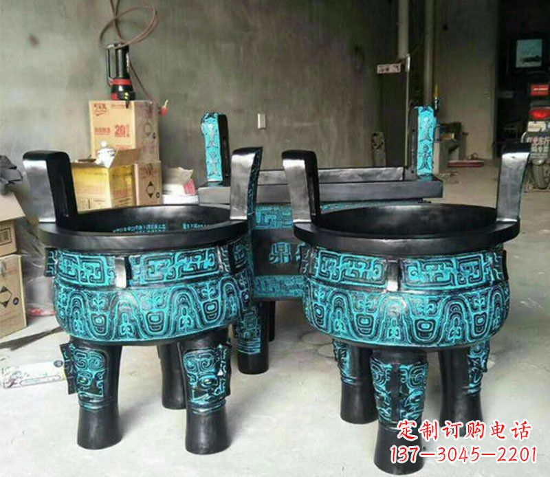 益阳铜雕香炉寺庙香炉雕塑