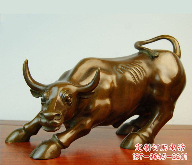益阳铜雕小区动物牛摆件