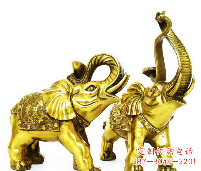 益阳铜雕小象公园动物雕塑