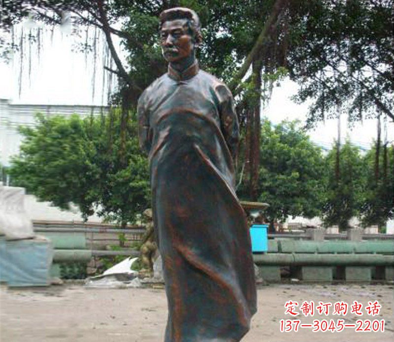 益阳铜雕校园鲁迅人物雕像摆件