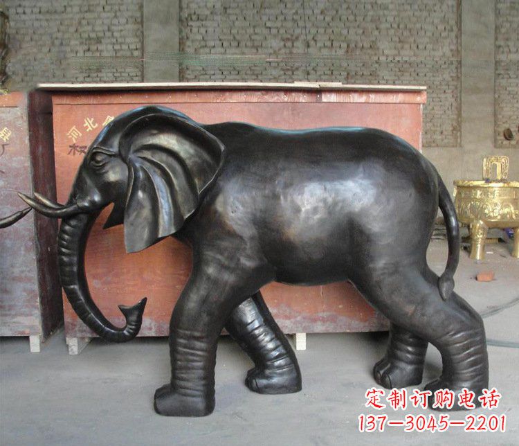 益阳铜雕园林动物大象雕塑