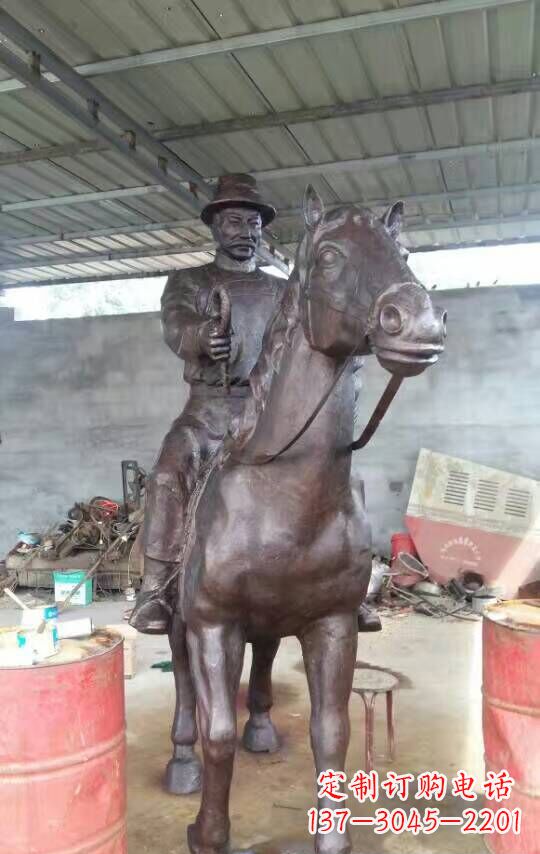 益阳铜雕园林动物马雕塑