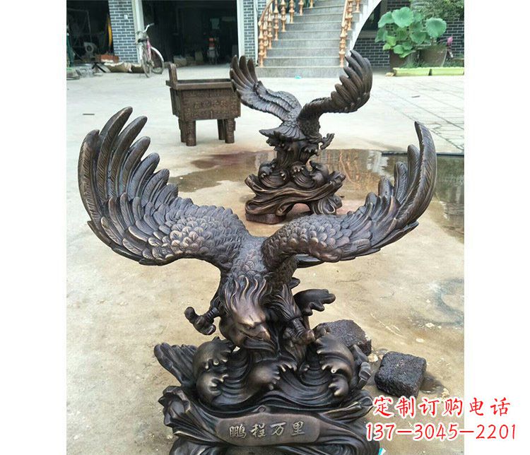 益阳铜雕园林飞鹰动物雕塑