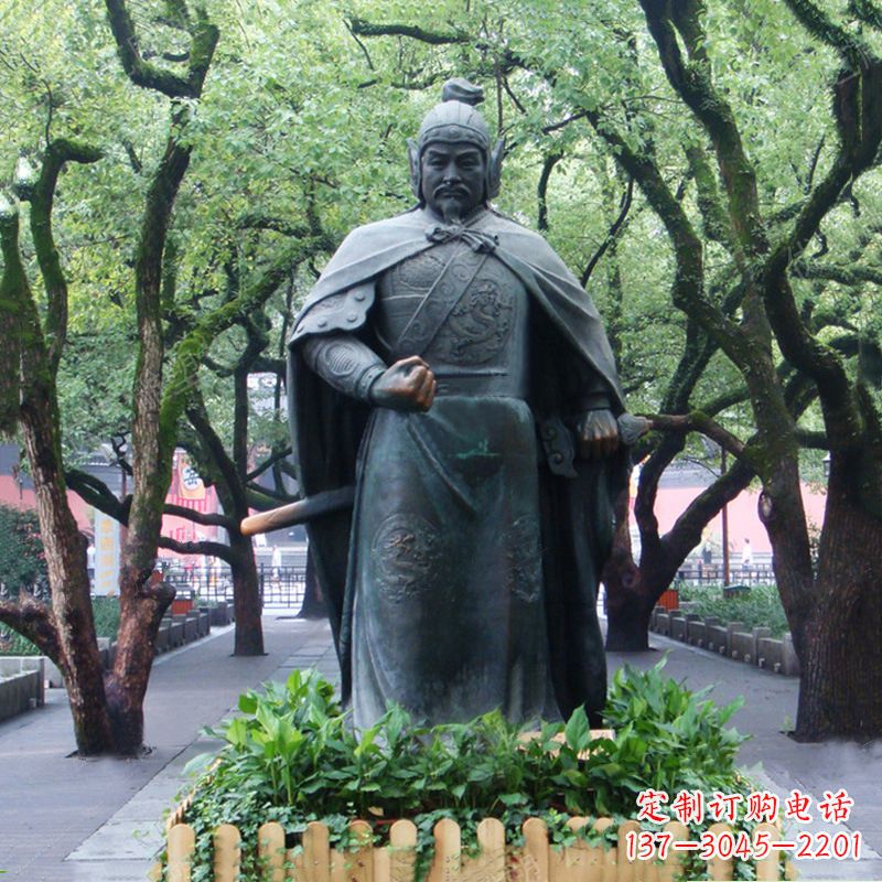 益阳铜雕岳飞雕塑-公园园林历史名人中国古代民族英雄人物雕像