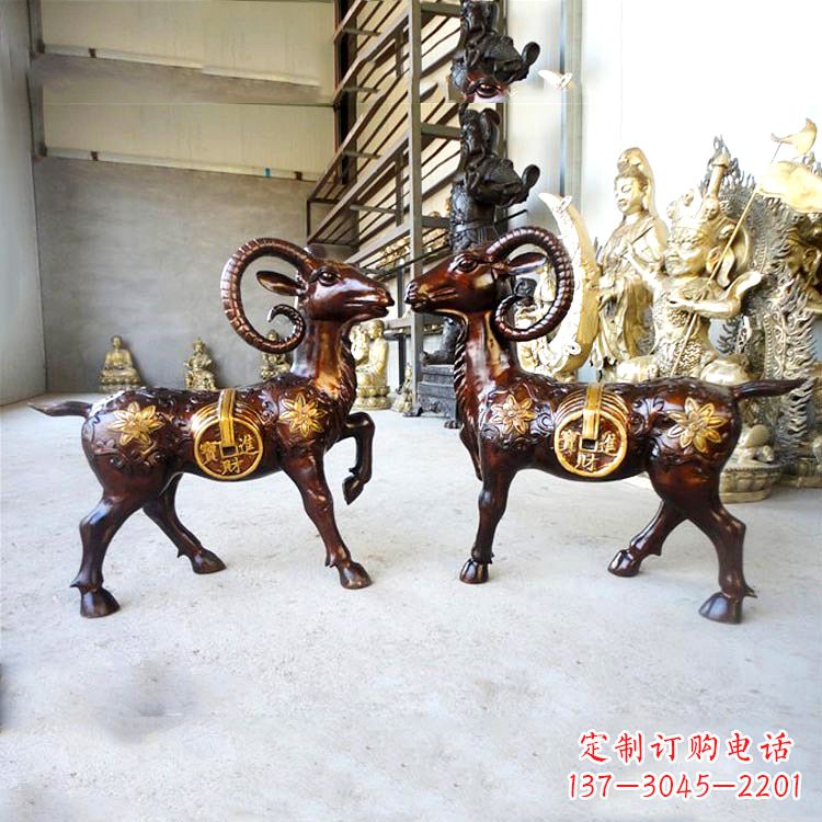 益阳铜雕招财山羊