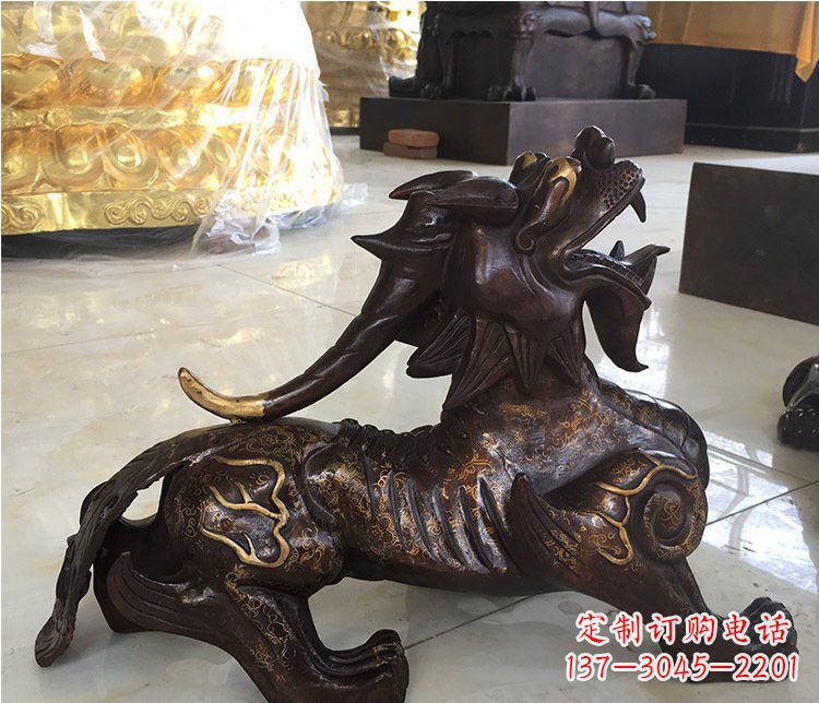 益阳铜雕招财辟邪貔貅雕塑摆件