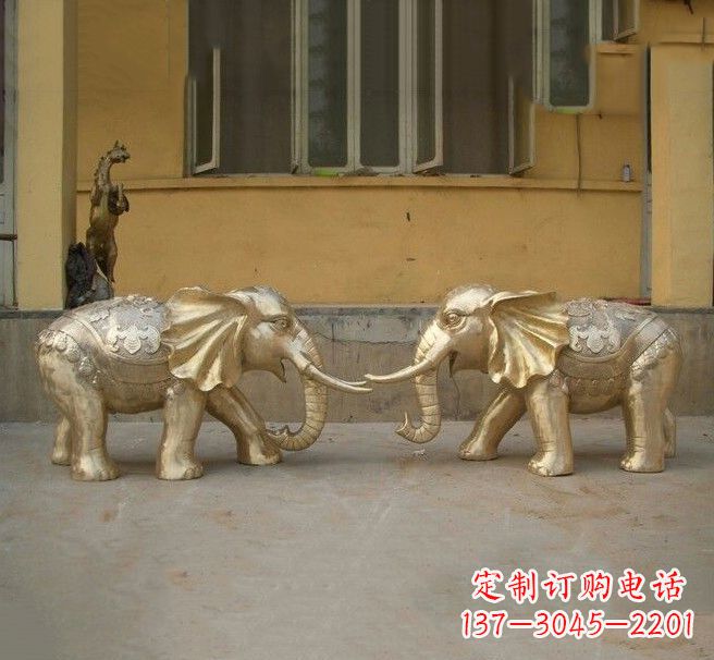益阳铜雕招财小象