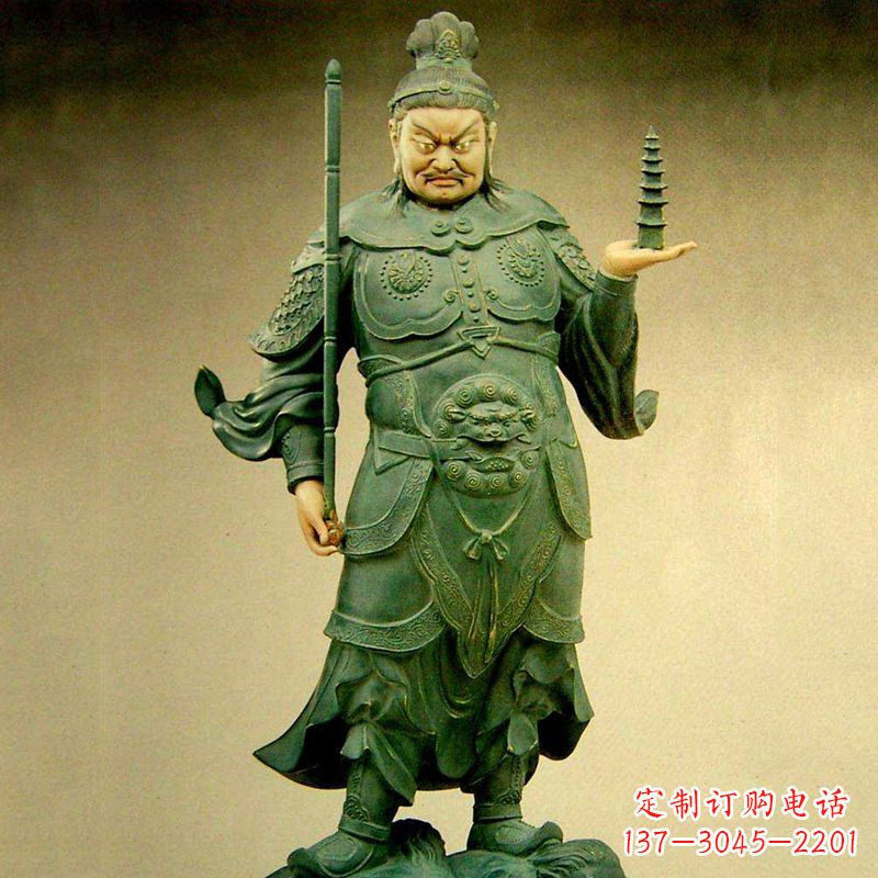 益阳托塔天王彩绘雕塑