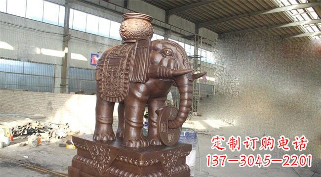 益阳驮宝大象铜雕