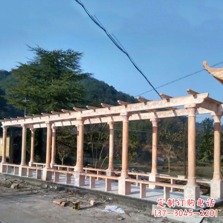 益阳晚霞红花架长廊