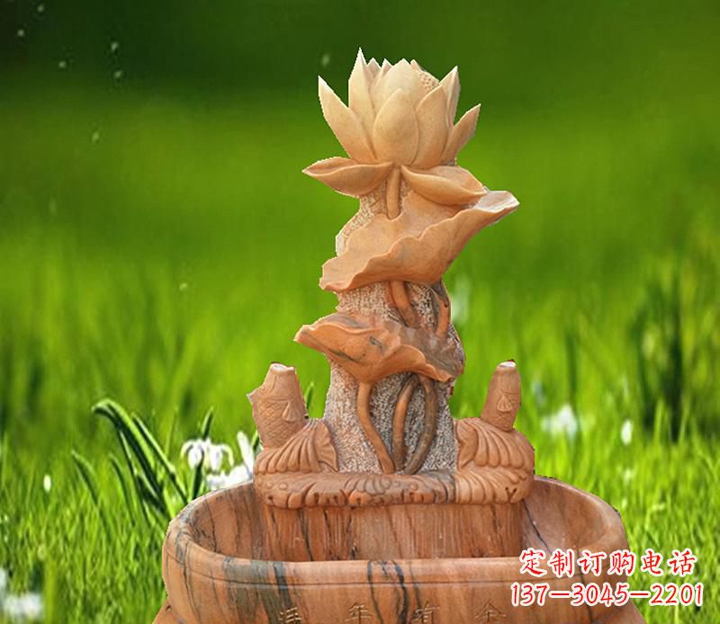 益阳晚霞红景观荷花水池