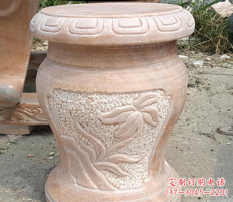 益阳晚霞红景观蝴蝶石凳