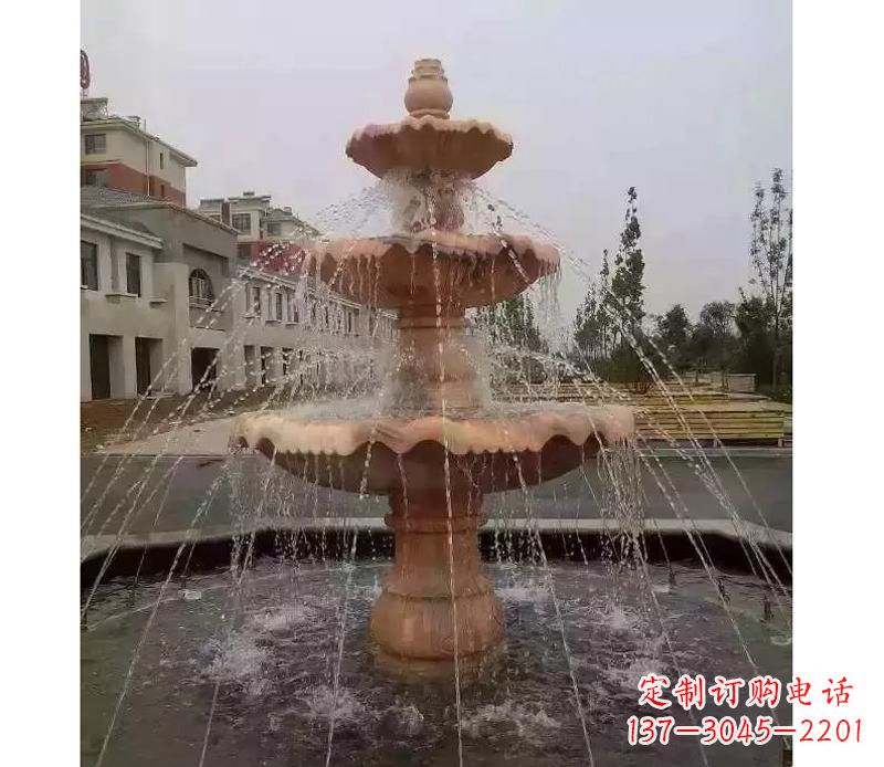 益阳晚霞红喷泉雕塑