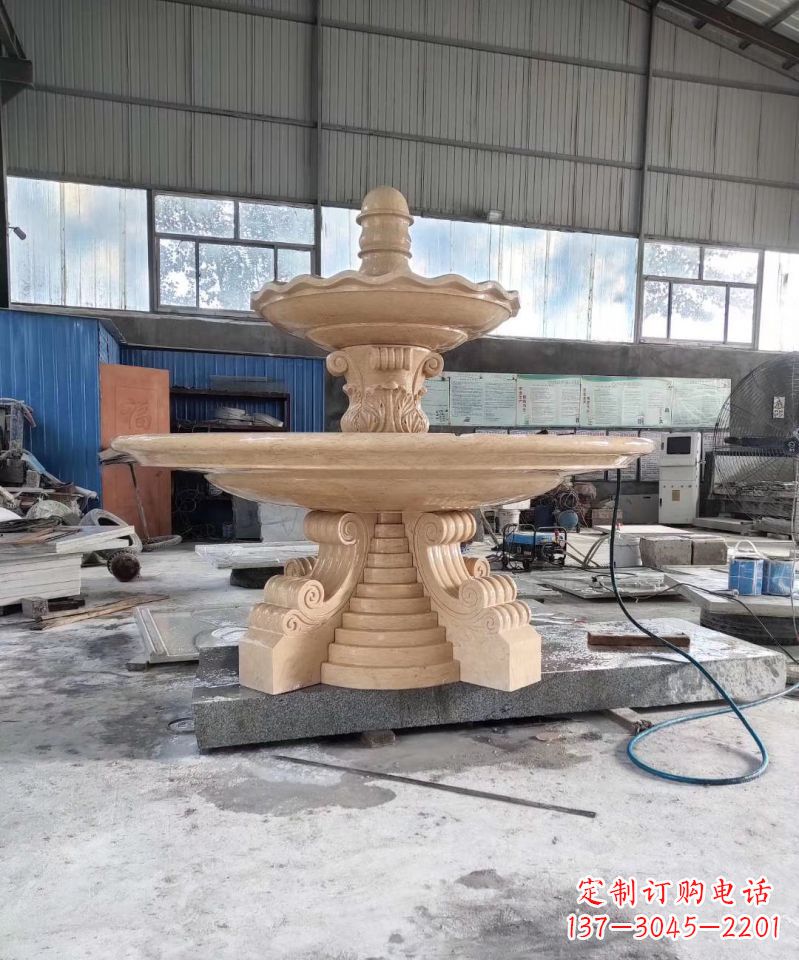 益阳晚霞红喷泉石雕广场景观雕塑