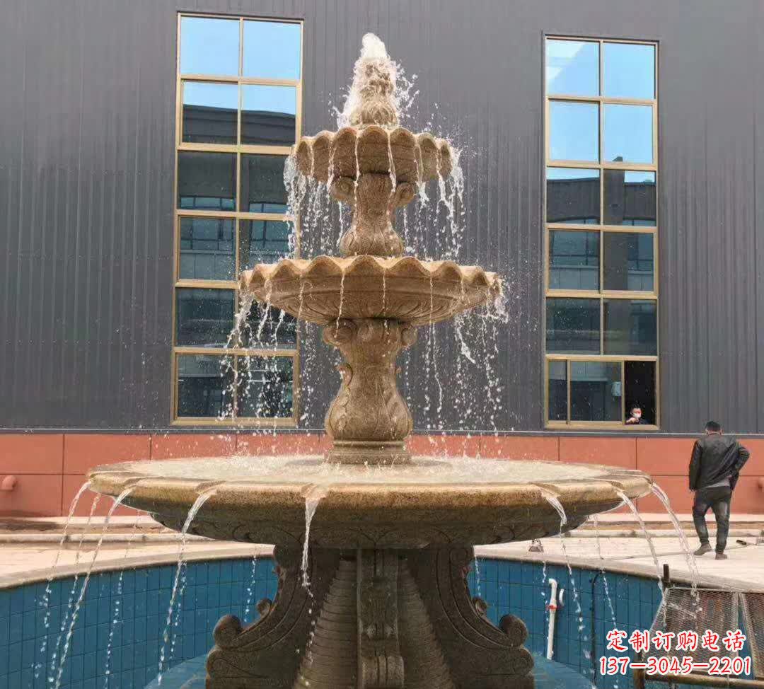 益阳晚霞红三层音乐喷泉