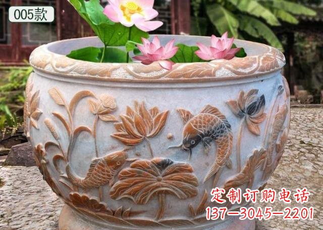 益阳晚霞红水缸鱼缸雕塑