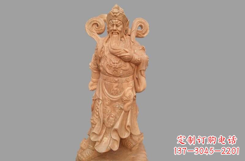 益阳晚霞红武财神关公雕像
