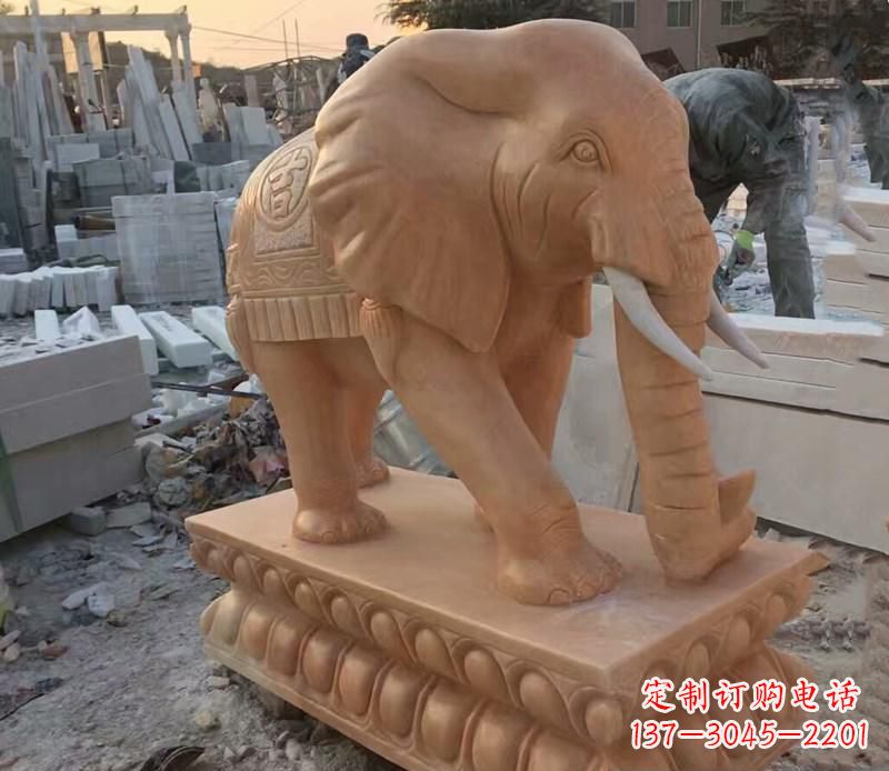 益阳晚霞红元宝招财大象