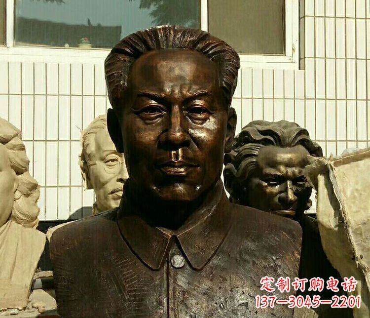 益阳伟人刘少奇胸像铜雕