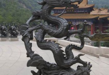益阳超群绝伦的盘龙铜雕