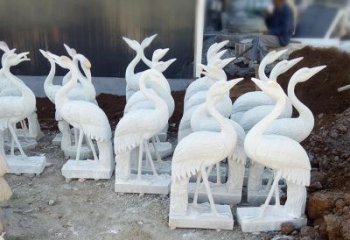益阳精美工艺，传统雕刻——仙鹤石塑
