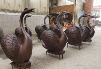 益阳中领雕塑天鹅铜雕是一款精美的艺术作品，既…