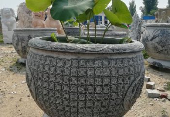 益阳荷花鱼石雕塑，精美雕塑展现浪漫情怀