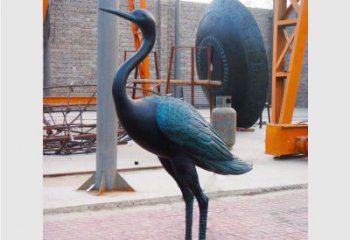益阳青铜仙鹤雕塑：展现古典和谐之美