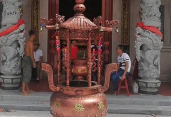 益阳精致全铜小香炉雕塑