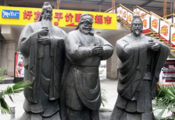 益阳铭记经典：三国英雄关羽雕塑
