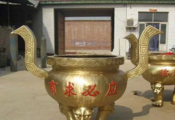 益阳三足香炉铜雕，装点你的寺庙